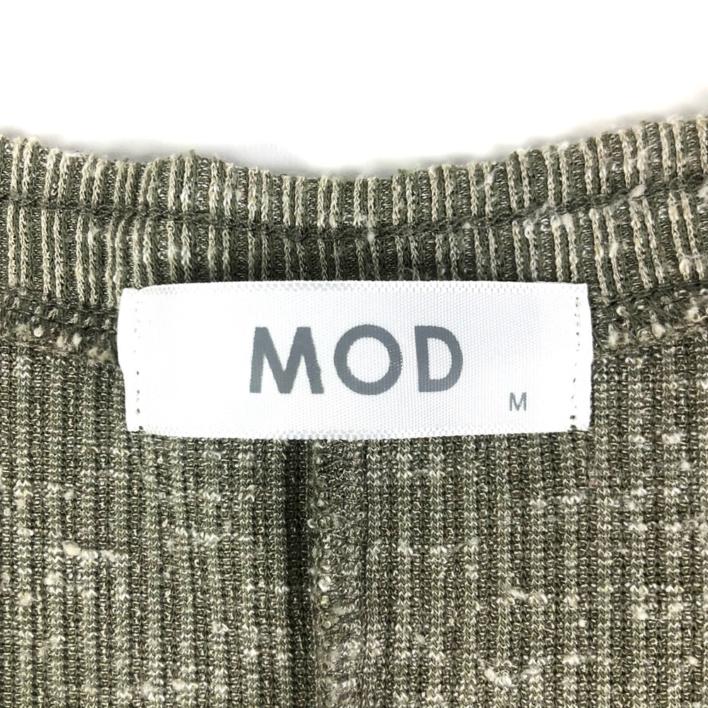 MOD Boutique Ribbed Front Tie Button Up Top - Picture 6 of 9